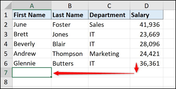 Navigating the Excel Interface using Tab and Enter Keys