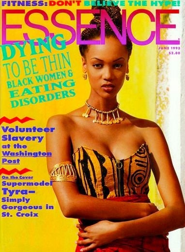 Tyra Banks June 1993 Essence Magazine Cover, a pivotal moment that launched her acting career in Higher Learning.