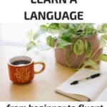 Beginner language learner with books and apps