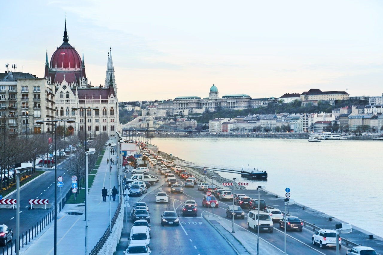 Panoramic view of Budapest, Hungary at dusk, showcasing the city's beauty and hinting at the linguistic challenges of Hungarian.