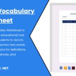 Blank Vocabulary Worksheet 1