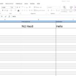 Excel vocabulary sheet template example showing 'Vocab Word', 'Pronunciation', and 'Definition' columns.