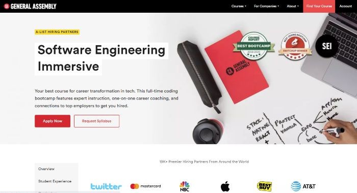 General Assembly Coding Bootcamp Website