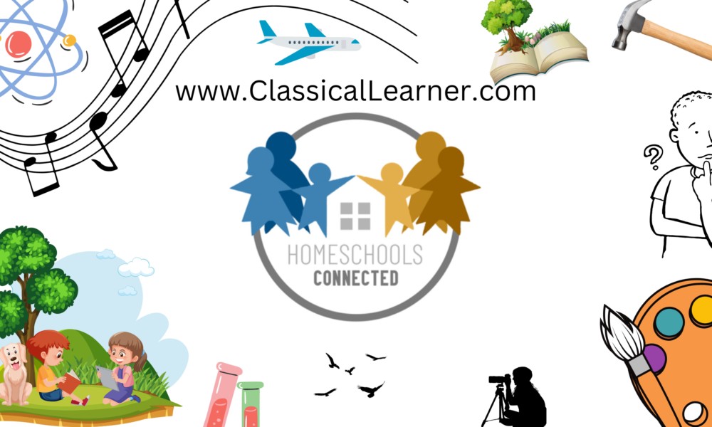 Homeschools Connected Banner: Discover the Classical Learner Philosophy for Independent and Critical Thinking Education.