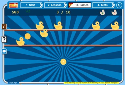 Duck Shoot Spanish Learning Game