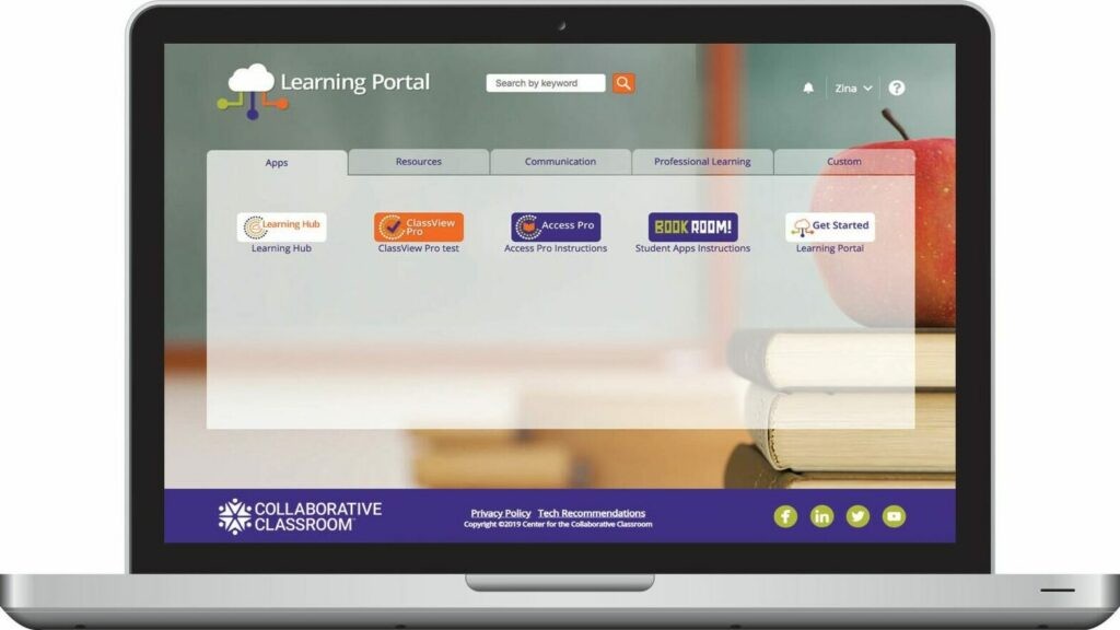 SIPPS Learning Portal displayed on a laptop screen, showcasing digital resources for educators.