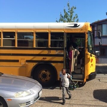 Students and staff concluding a day of enriching activities at Berkeley LEARNS after school program.