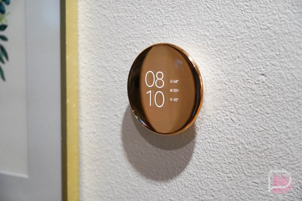 Nest Thermostat 4th Gen Polished Gold Review on Wall