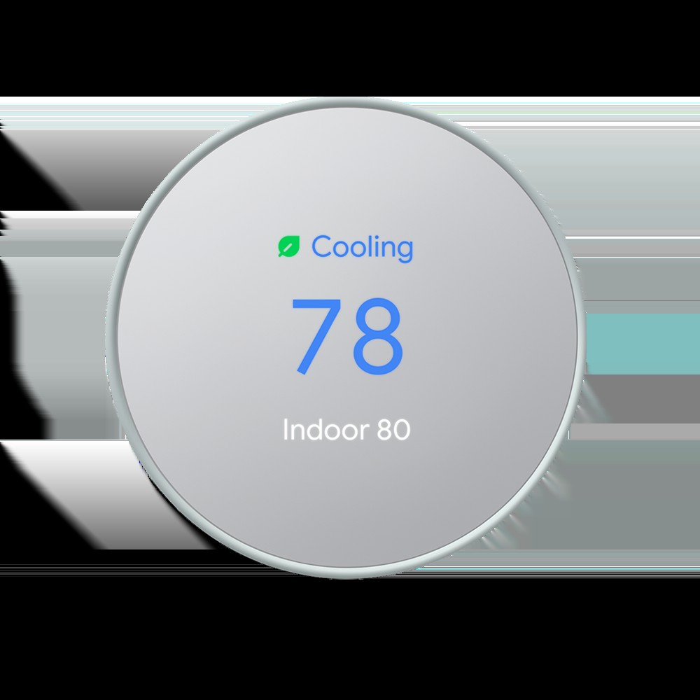 Nest Thermostat displaying cooling mode at 78 degrees Fahrenheit.