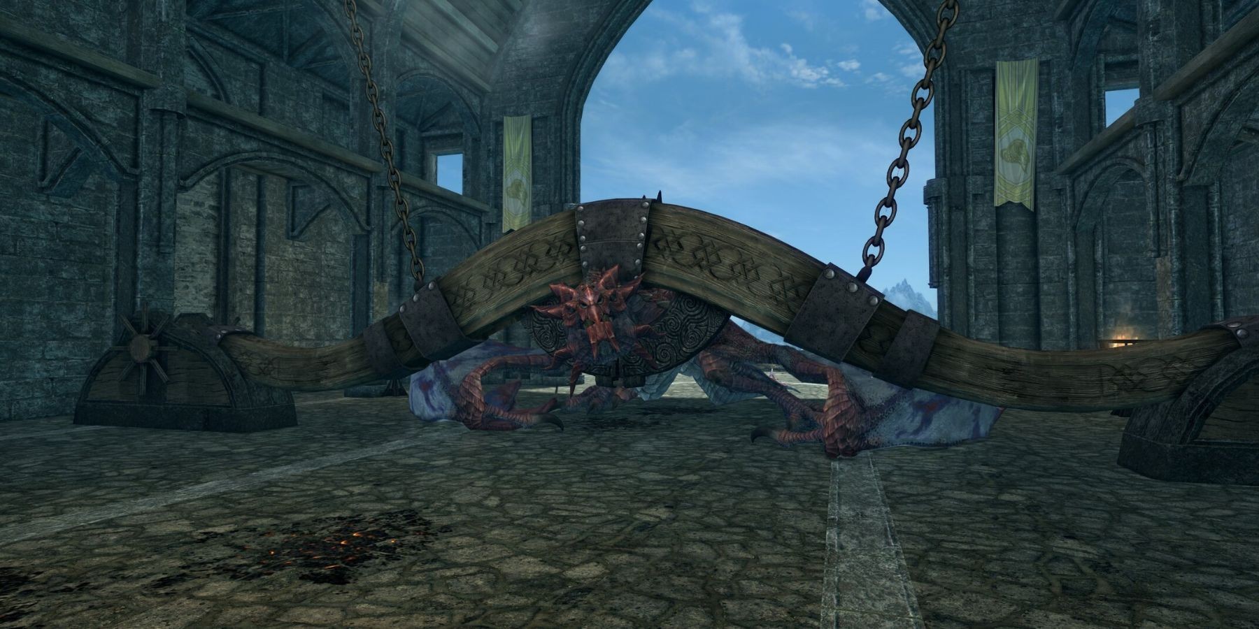 Odahviing trapped in Dragonsreach for Skyrim quest guide