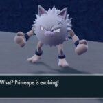 Primeape evolving into Annihilape in Pokemon Scarlet and Violet