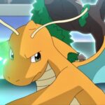 Dragonite using Dragon Claw on Rillaboom in the Pokemon anime.