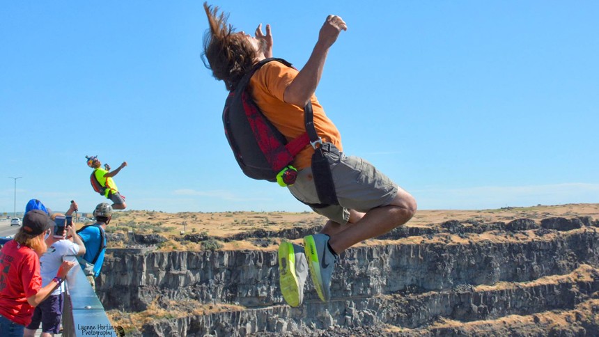 Snake River BASE jump by Leanne Horting