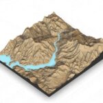 3D map visualization created with R rayshader library demonstrating how to learn R for data visualization.