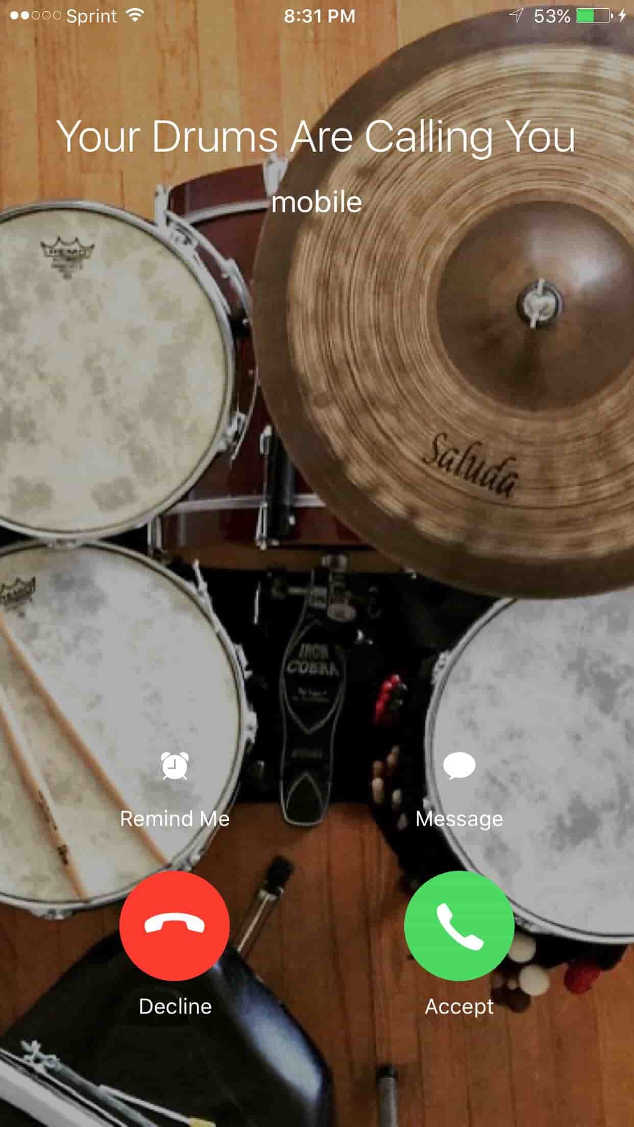 Start learning drums iphone screen