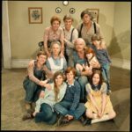 The Waltons cast members: Michael Learned, Richard Thomas, Ralph Waite, Jon Walmsley, Ellen Corby, Will Geer, Kami Cotler, David W. Harper, Judy Norton Taylor, Eric Scott, and Elizabeth McDonough