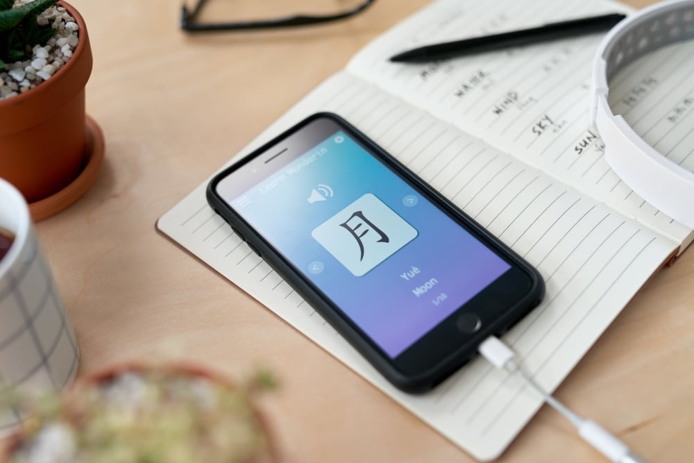 Chinese Language Learning App on Phone
