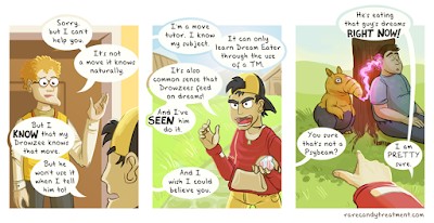 Rare Candy Treatment's depiction of Drowzee's dream-eating inconsistencies.