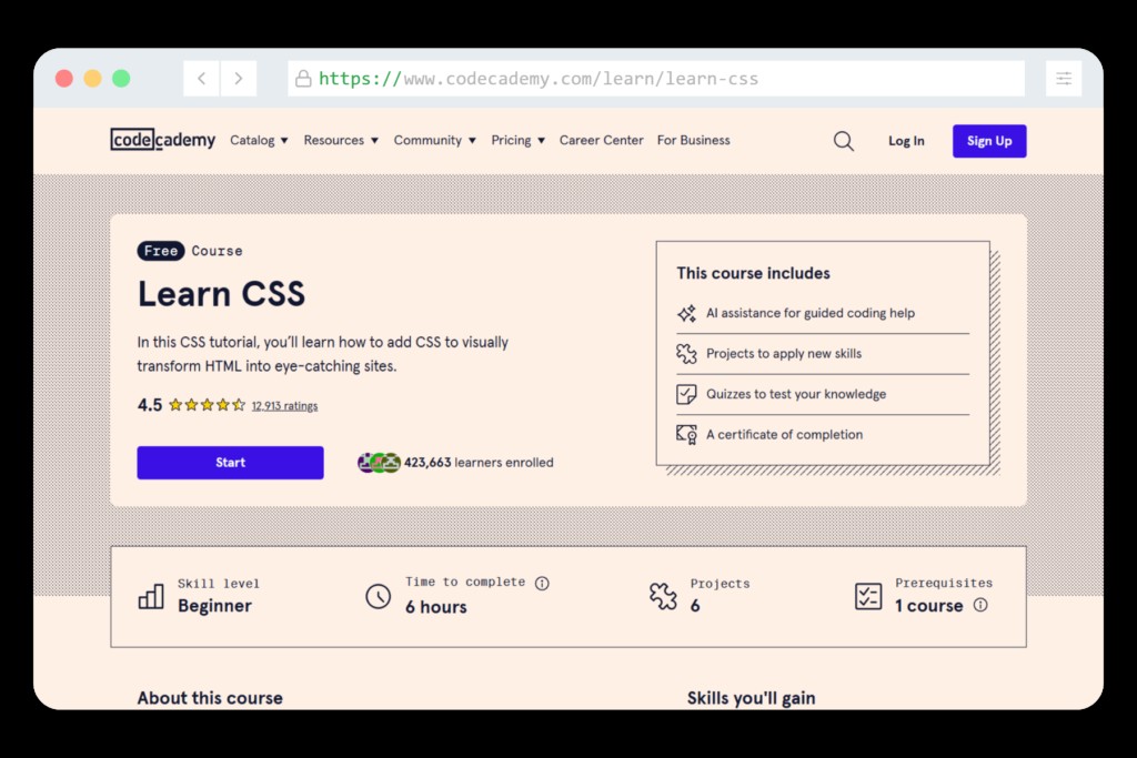 Codecademy CSS
