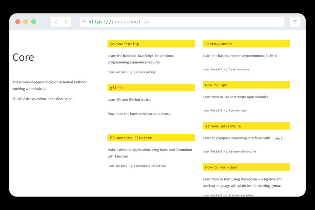 Nodeschool.io