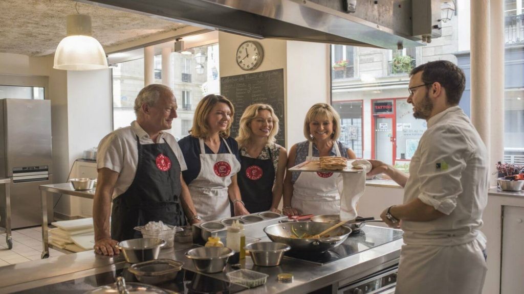 Trafalgar cooking class, highlighting continuous learning through travel experiences.