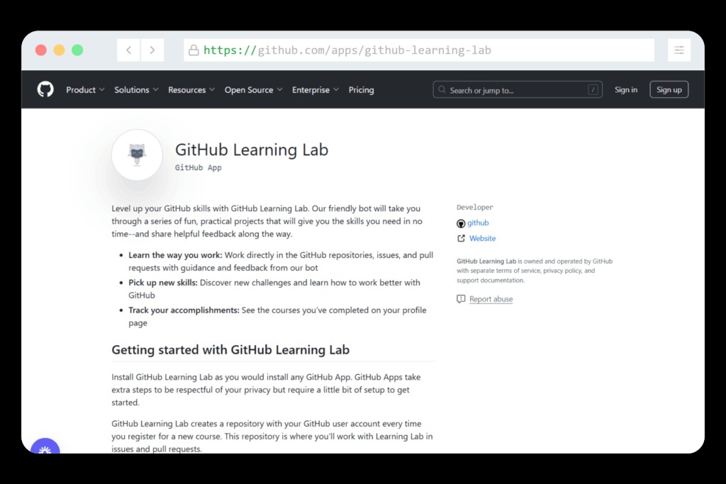 GitHub Learning Lab