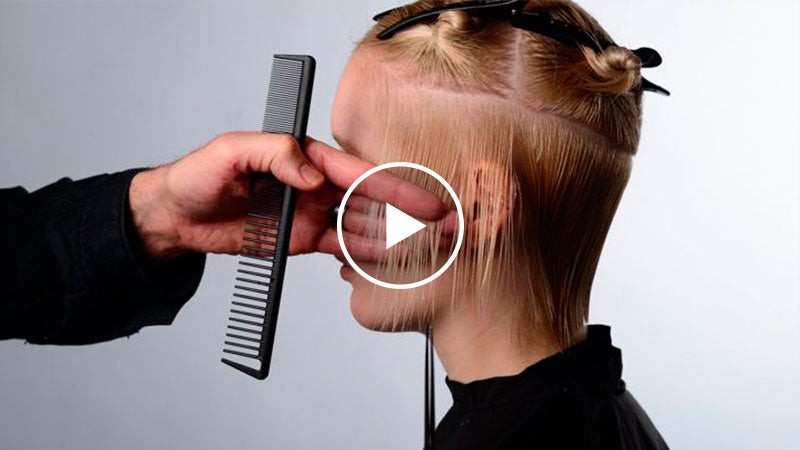 Hairdressing basics shown on a mannequin head