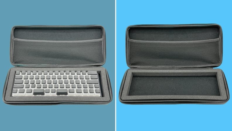 Charachorder Lite keyboard inside its travel case