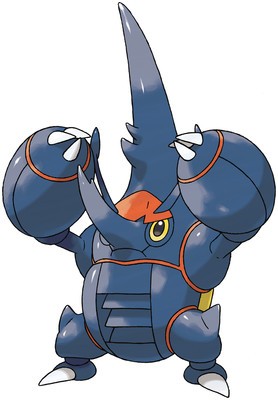 Mega Heracross, displaying its incredible strength and enhanced features