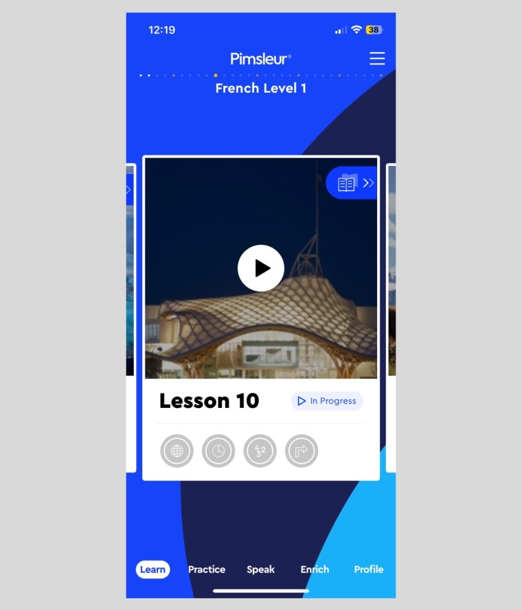 Pimsleur's audio-based lessons focus on developing conversational fluency through repetition and recall, making it ideal for auditory learners.