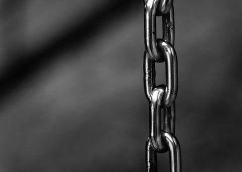 Steel chain link for welding