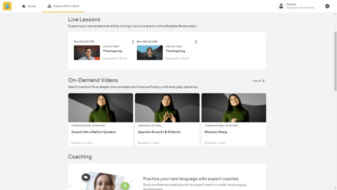Rosetta Stone Spanish Resources