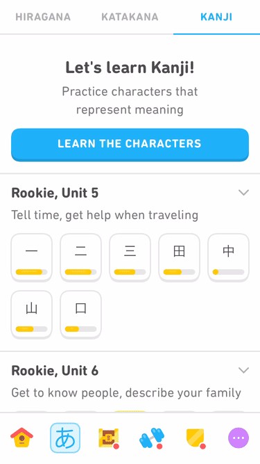 Duolingo gamifies character learning