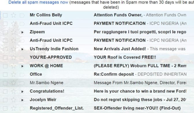 Spam free diet powered by machine learning