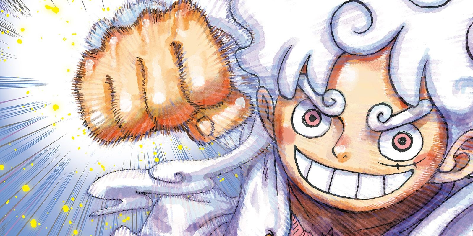 Monkey D Luffy throwing a punch in Gear Five