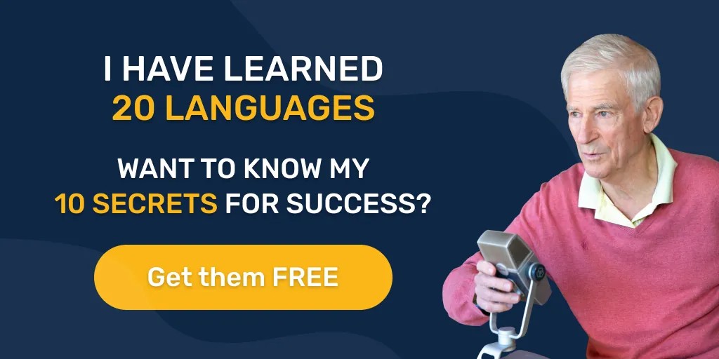 Woman happily uses language learning app on a tablet to enhance her language learning journey
