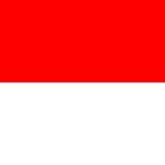 Indonesian flag waving in the wind