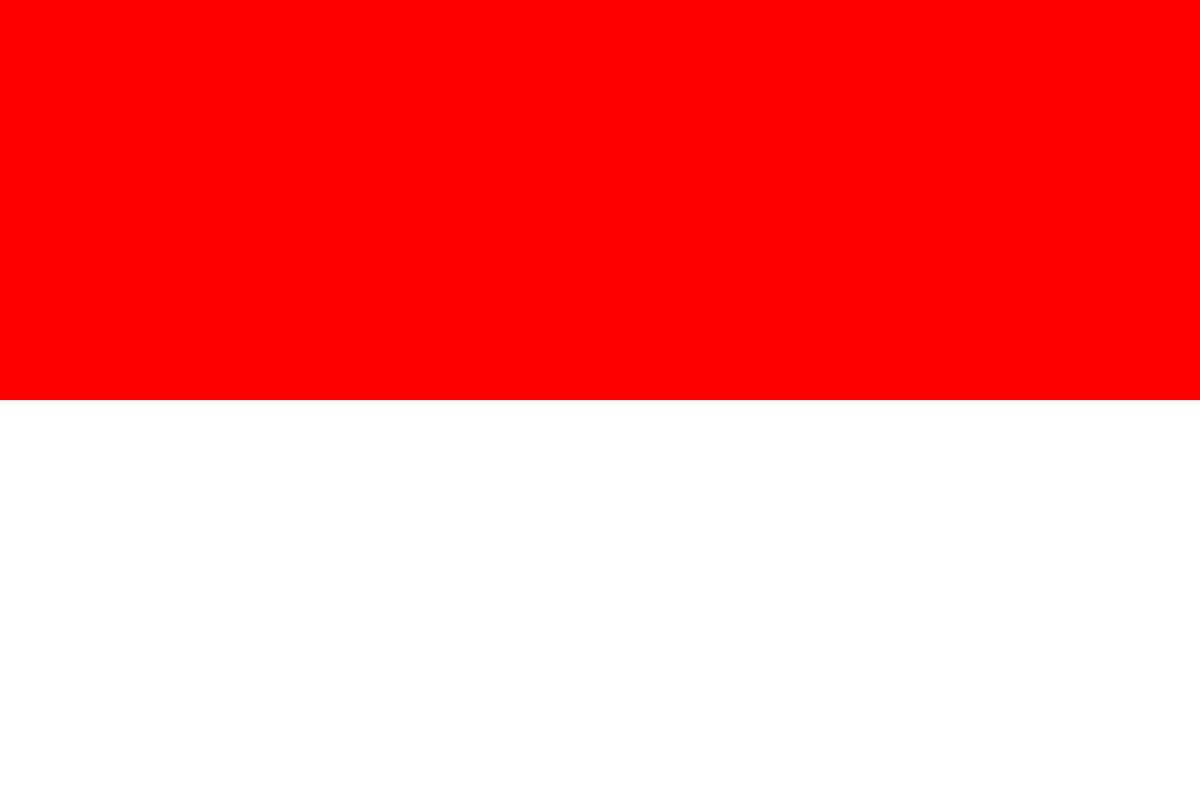Indonesian flag waving in the wind