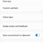 Reset to Default Settings highlighted for Samsung Keyboard