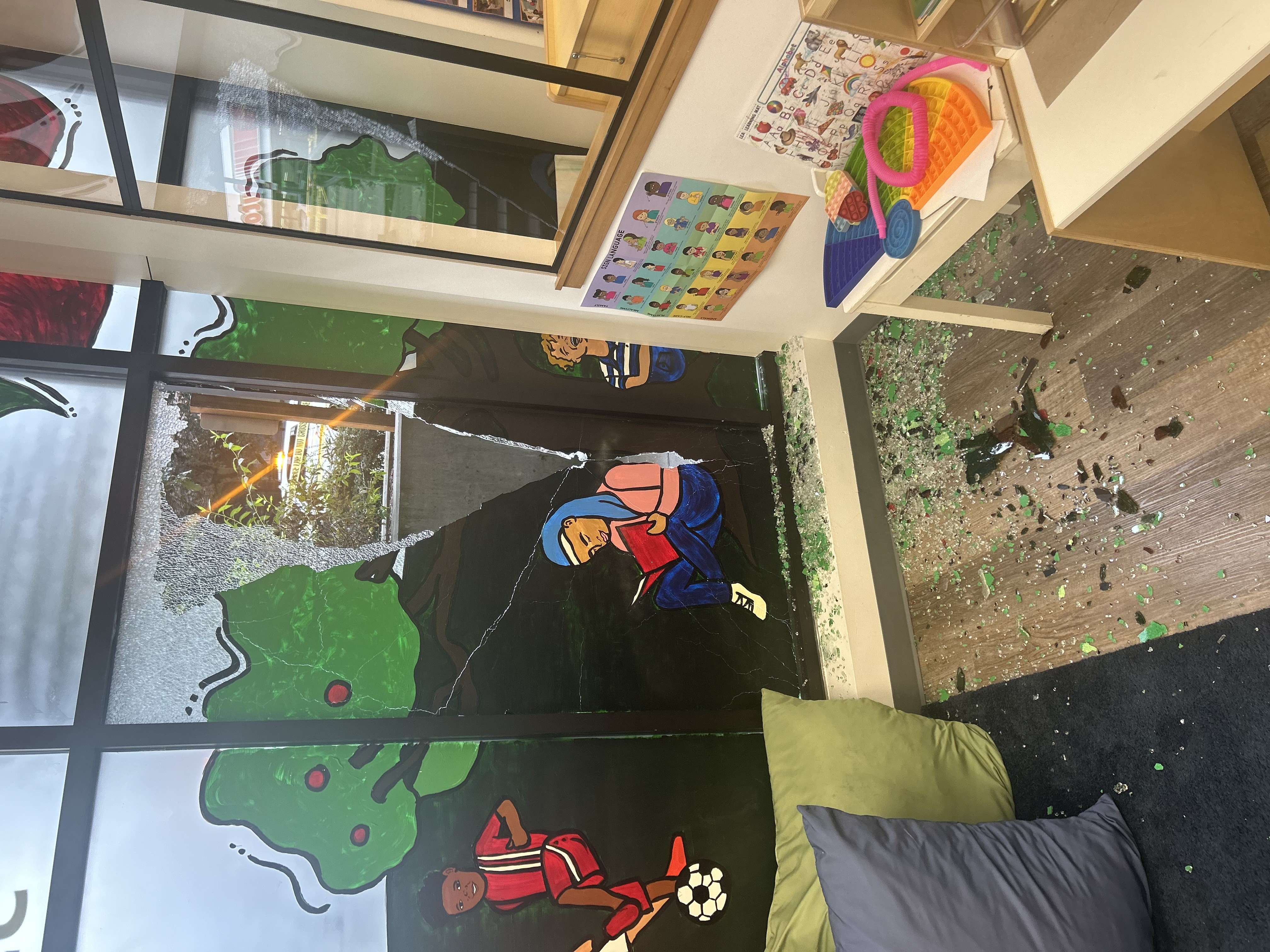A 4 Apple Learning Center safety window