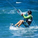 Kitesurfing body dragging technique for beginners