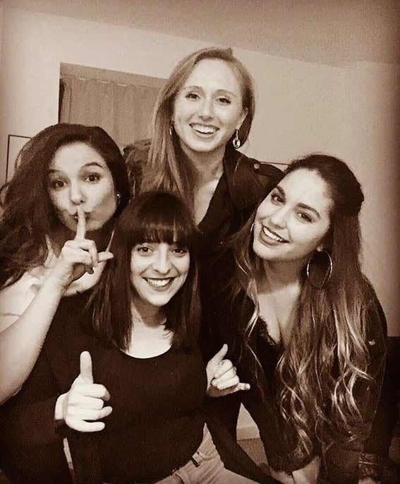 Spanish language learners in a group