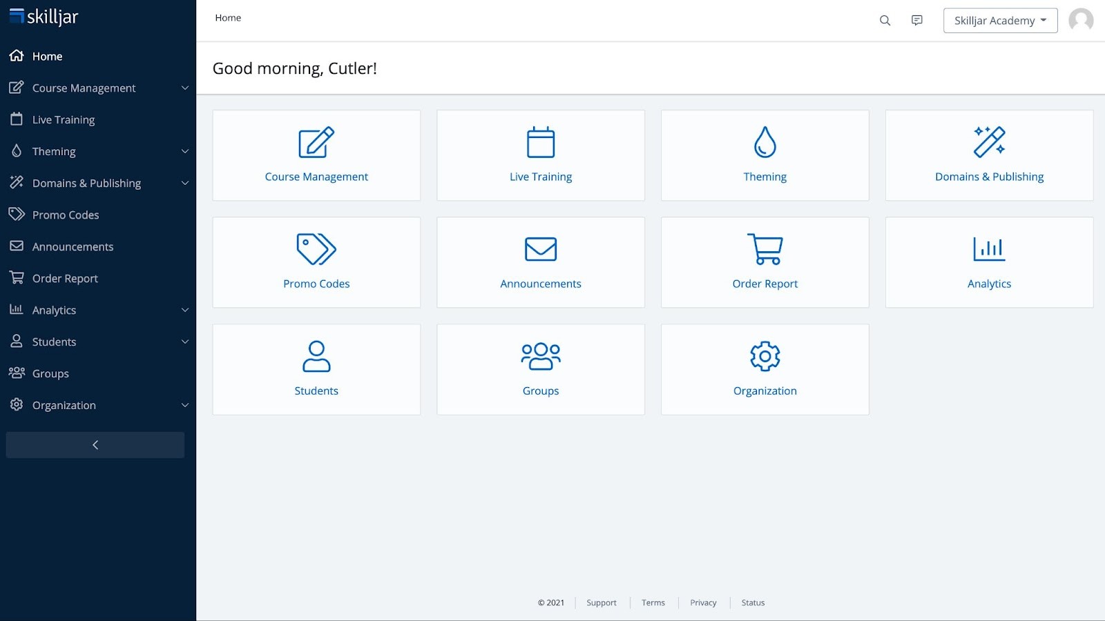 Skilljar Interface