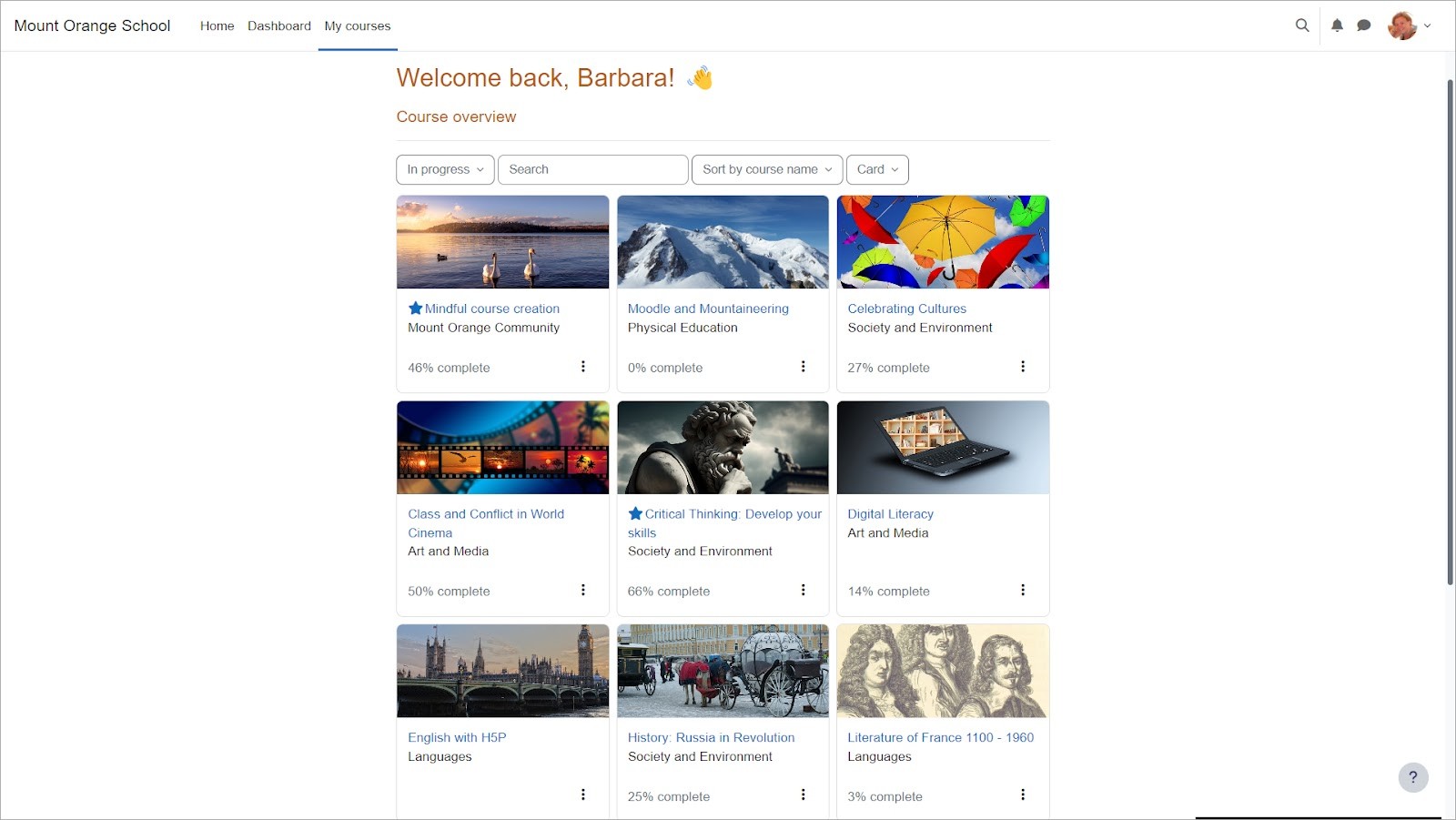 Moodle Interface