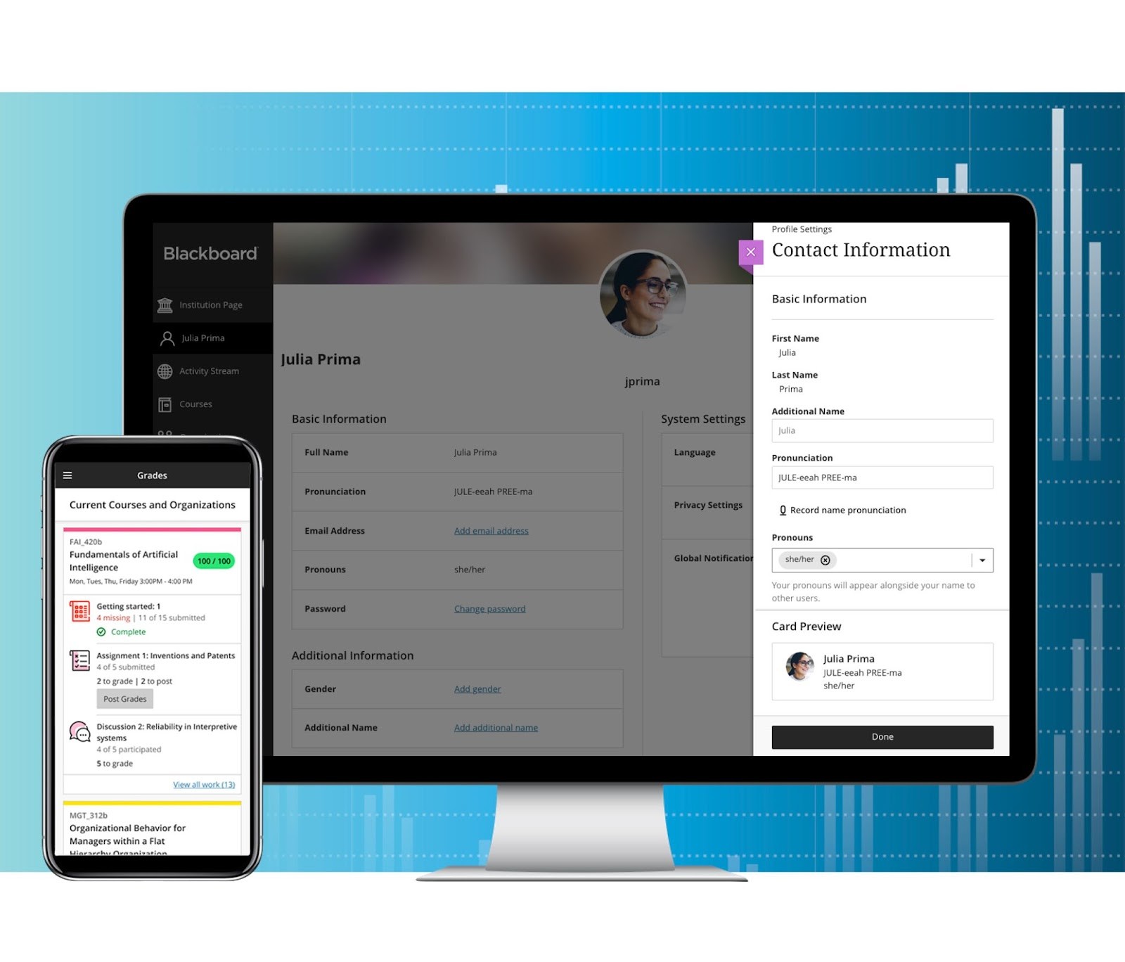 Blackboard Learn Interface