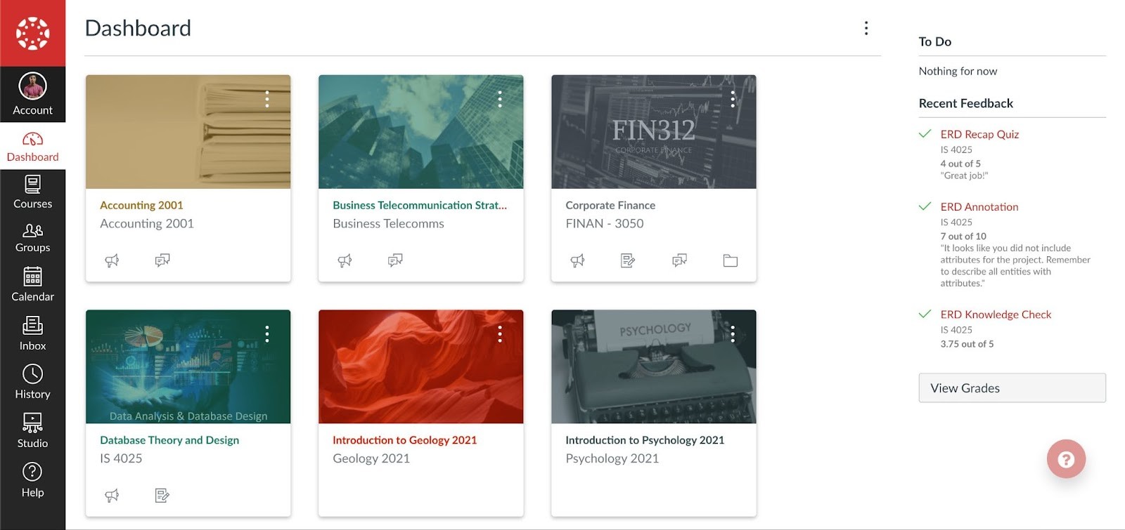 Canvas LMS Interface