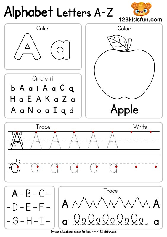 Alphabet Practice A-Z Letter Worksheets