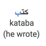 Example of Arabic letters changing shape based on position in the word