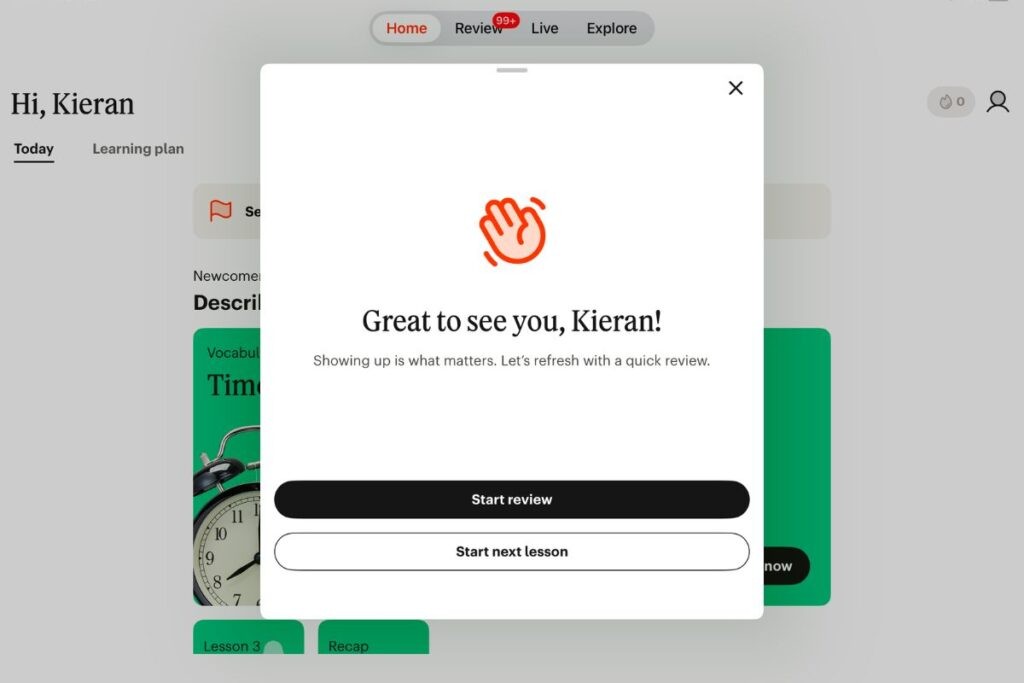 Babbel App Interface