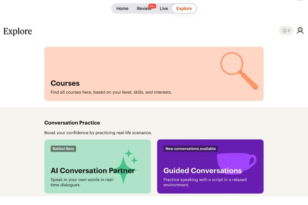 Babbel App Languages